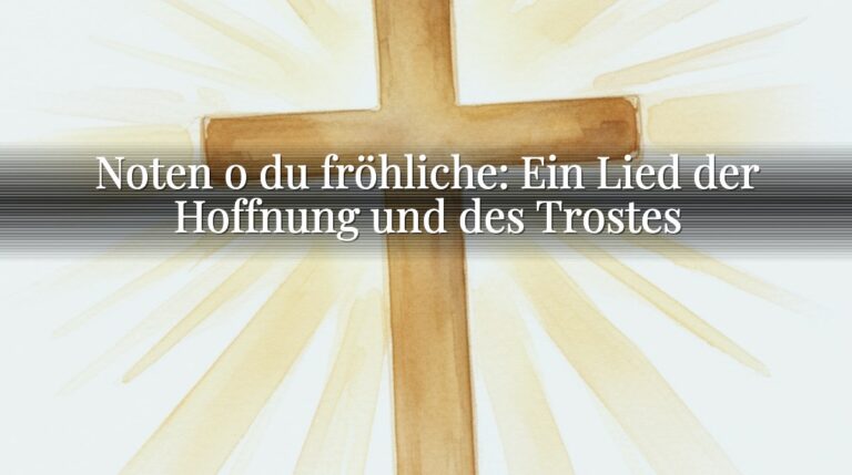 Noten o du fröhliche: Ein Lied der Hoffnung und des Trostes Noten o du fröhliche: Ein Lied der Hoffnung und des Trostes