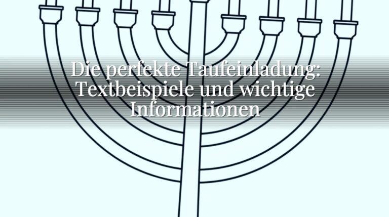 Die perfekte Taufeinladung: Textbeispiele und wichtige Informationen