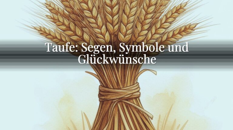 Taufe: Segen, Symbole und Glückwünsche