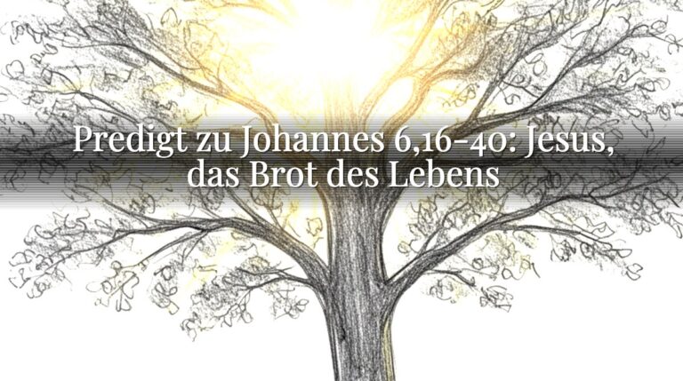 Predigt zu Johannes 6,16-40: Jesus, das Brot des Lebens