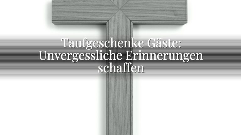 Taufgeschenke Gäste: Unvergessliche Erinnerungen schaffen