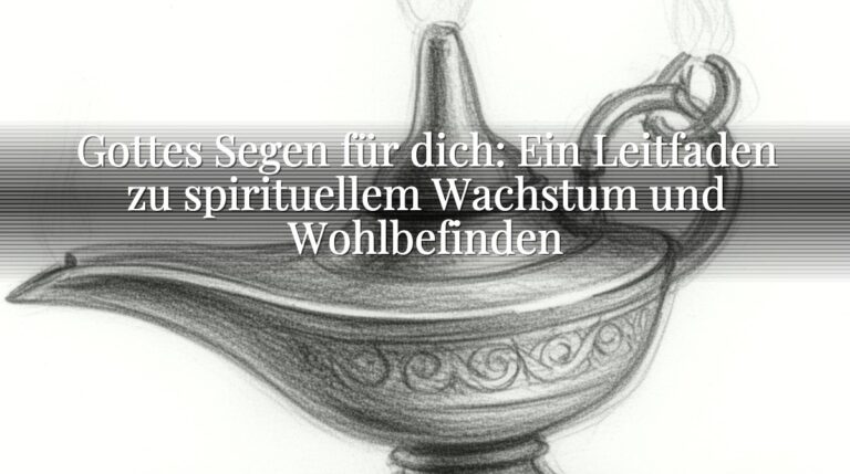 Gottes Segen für dich: Ein Leitfaden zu spirituellem Wachstum und Wohlbefinden