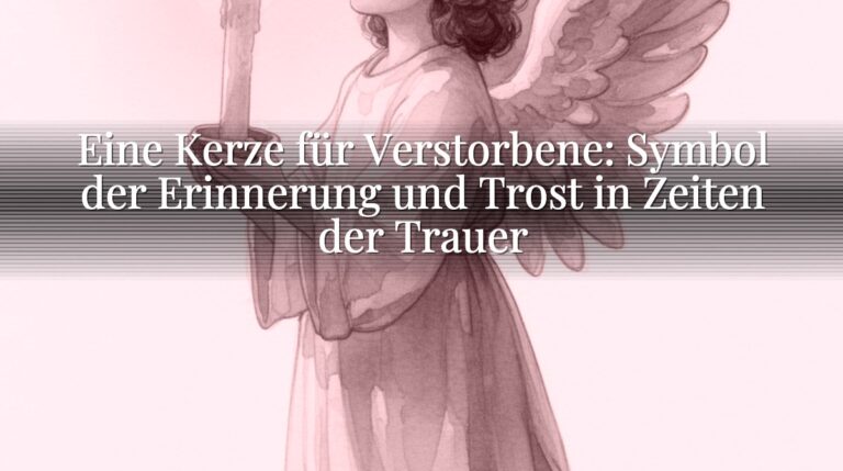 Eine Kerze für Verstorbene: Symbol der Erinnerung und Trost in Zeiten der Trauer