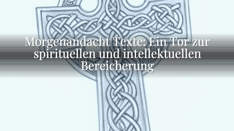Morgenandacht Texte: Ein Tor zur spirituellen und intellektuellen Bereicherung