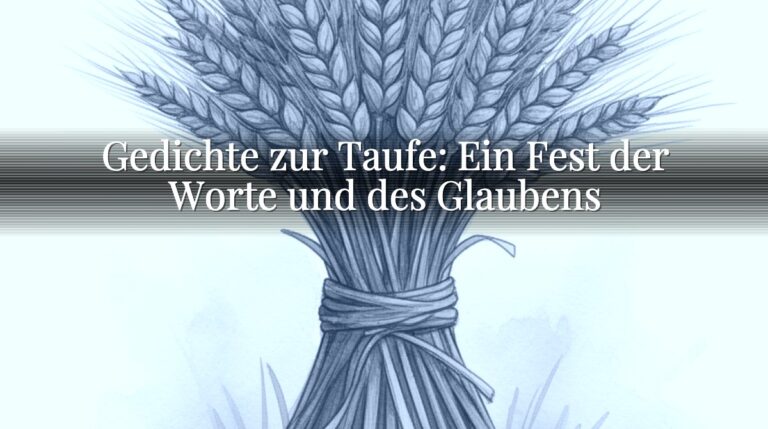 Gedichte zur Taufe: Ein Fest der Worte und des Glaubens