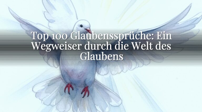 Top 100 Glaubenssprüche: Ein Wegweiser durch die Welt des Glaubens
