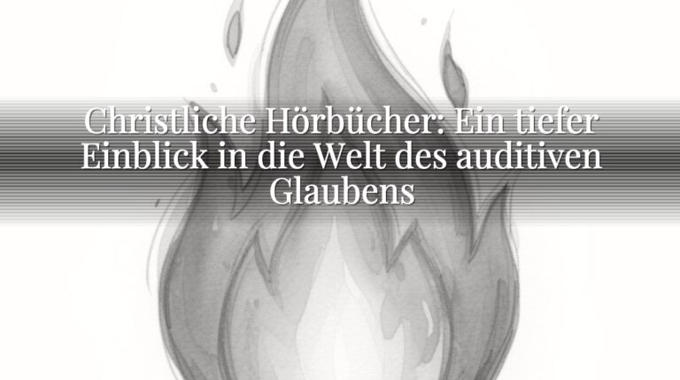 Christliche Hörbücher: Ein tiefer Einblick in die Welt des auditiven Glaubens