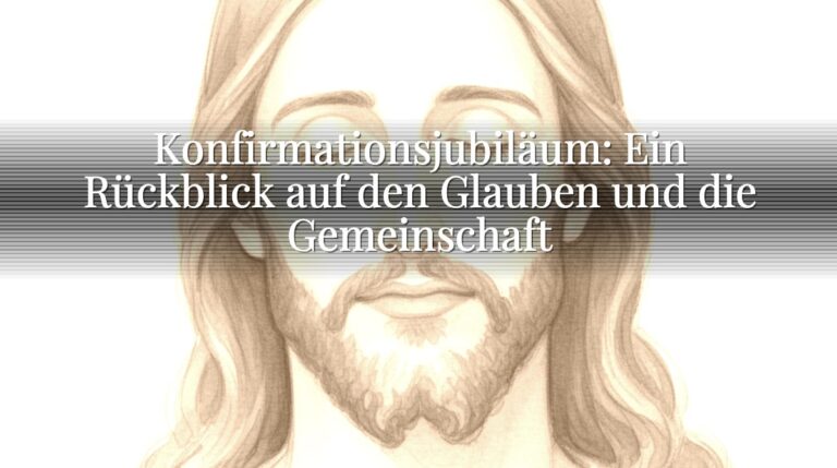 Konfirmationsjubiläum: Ein Rückblick auf den Glauben und die Gemeinschaft Konfirmationsjubiläum: Ein Rückblick auf den Glauben und die Gemeinschaft
