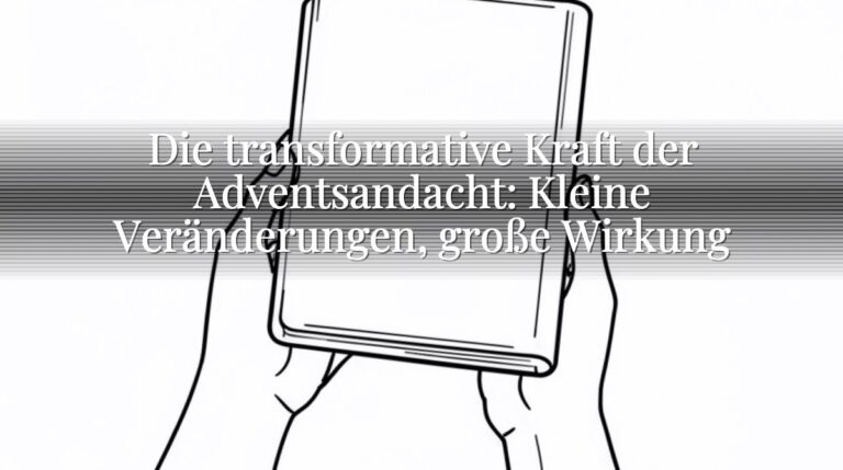 Die transformative Kraft der Adventsandacht: Kleine Veränderungen, große Wirkung Die transformative Kraft der Adventsandacht: Kleine Veränderungen, große Wirkung