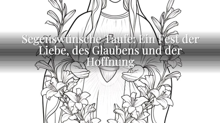 Segenswünsche Taufe: Ein Fest der Liebe, des Glaubens und der Hoffnung Segenswünsche Taufe: Ein Fest der Liebe, des Glaubens und der Hoffnung