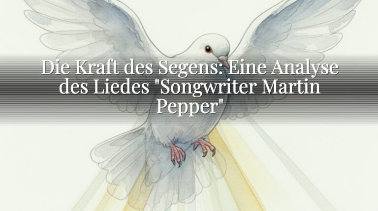 Die Kraft des Segens: Eine Analyse des Liedes "Songwriter Martin Pepper" Die Kraft des Segens: Eine Analyse des Liedes "Songwriter Martin Pepper"