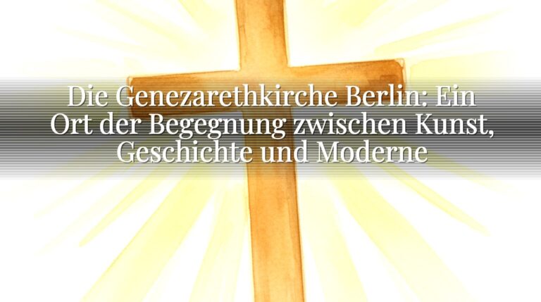 Die Genezarethkirche Berlin: Ein Ort der Begegnung zwischen Kunst, Geschichte und Moderne