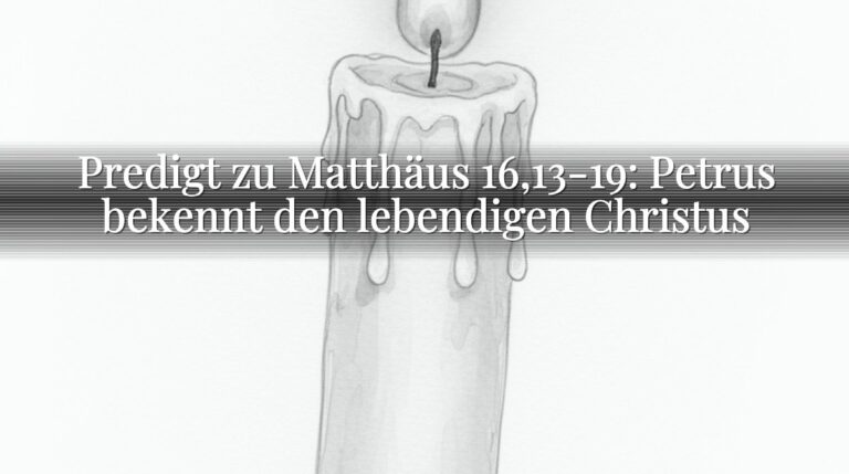 Predigt zu Matthäus 16,13-19: Petrus bekennt den lebendigen Christus