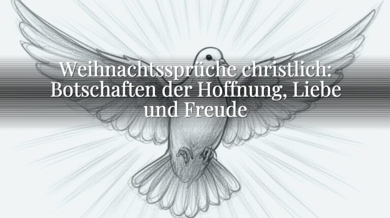 Weihnachtssprüche christlich: Botschaften der Hoffnung, Liebe und Freude