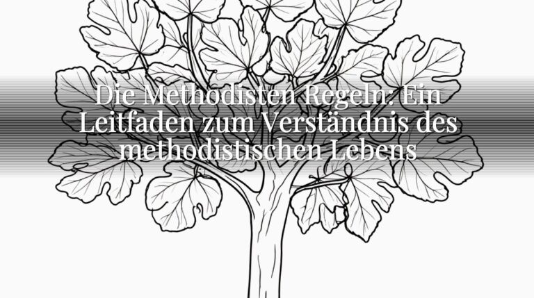 Die Methodisten Regeln: Ein Leitfaden zum Verständnis des methodistischen Lebens