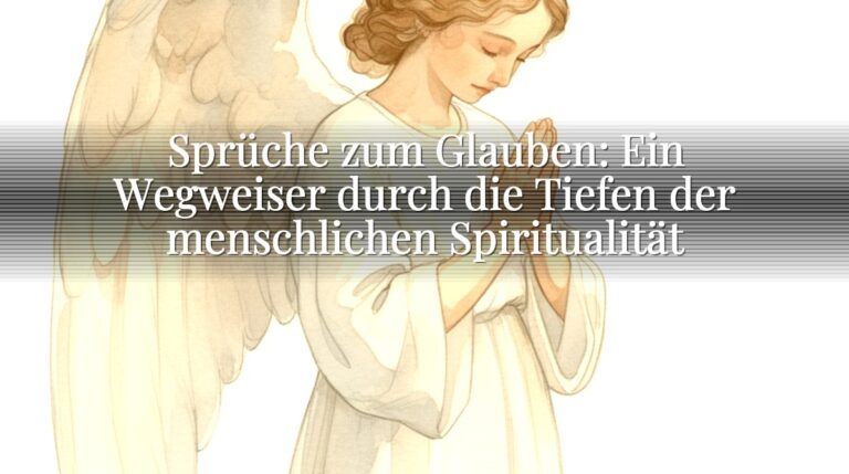 Sprüche zum Glauben: Ein Wegweiser durch die Tiefen der menschlichen Spiritualität