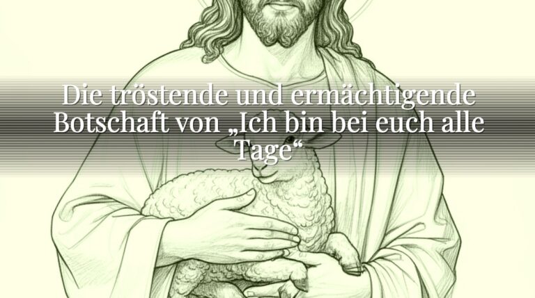 Die tröstende und ermächtigende Botschaft von „Ich bin bei euch alle Tage“