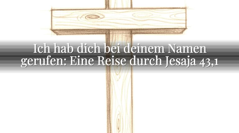 Ich hab dich bei deinem Namen gerufen: Eine Reise durch Jesaja 43,1 Ich hab dich bei deinem Namen gerufen: Eine Reise durch Jesaja 43,1