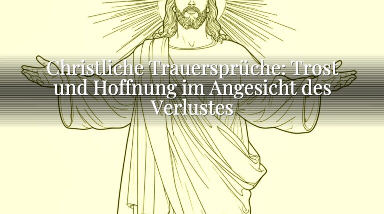Christliche Trauersprüche: Trost und Hoffnung im Angesicht des Verlustes Christliche Trauersprüche: Trost und Hoffnung im Angesicht des Verlustes