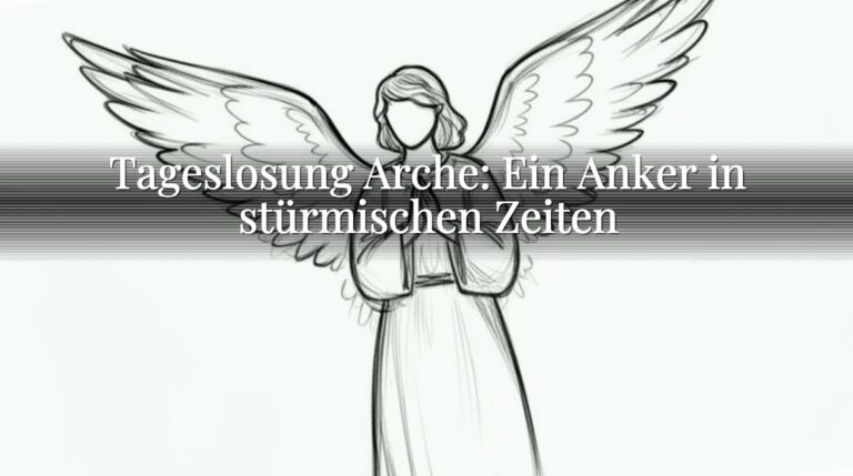 Tageslosung Arche: Ein Anker in stürmischen Zeiten Tageslosung Arche: Ein Anker in stürmischen Zeiten