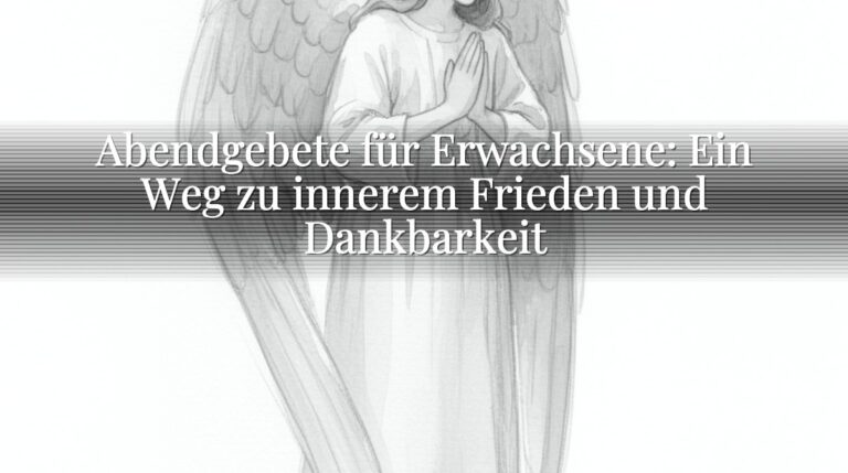 Abendgebete für Erwachsene: Ein Weg zu innerem Frieden und Dankbarkeit