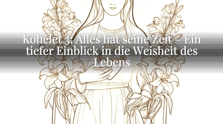 Kohelet 3: Alles hat seine Zeit – Ein tiefer Einblick in die Weisheit des Lebens