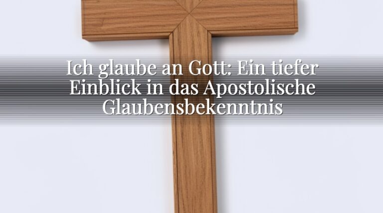 Ich glaube an Gott: Ein tiefer Einblick in das Apostolische Glaubensbekenntnis