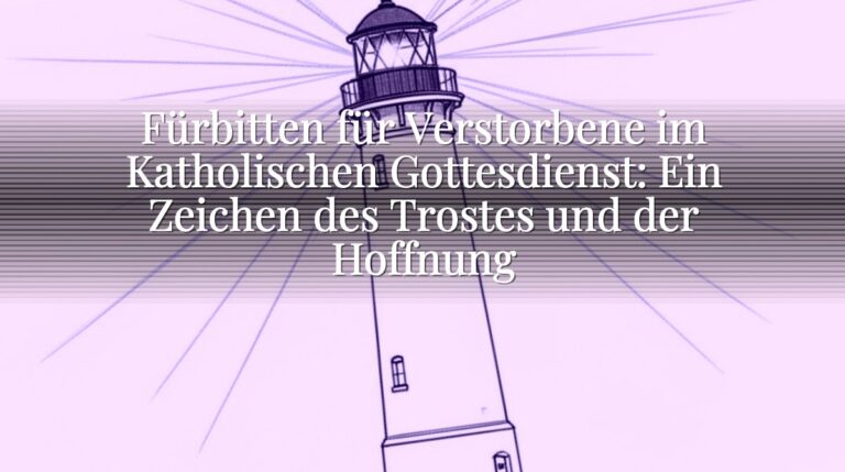 Fürbitten für Verstorbene im Katholischen Gottesdienst: Ein Zeichen des Trostes und der Hoffnung