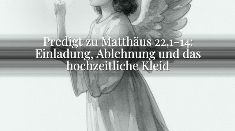 Predigt zu Matthäus 22,1-14: Einladung, Ablehnung und das hochzeitliche Kleid Predigt zu Matthäus 22,1-14: Einladung, Ablehnung und das hochzeitliche Kleid