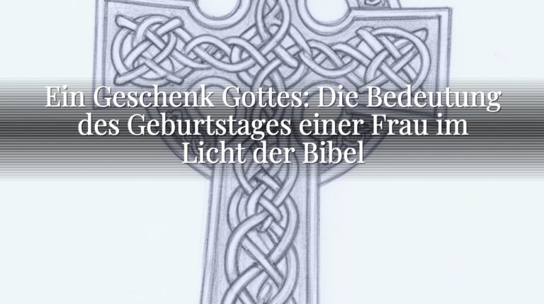 Ein Geschenk Gottes: Die Bedeutung des Geburtstages einer Frau im Licht der Bibel