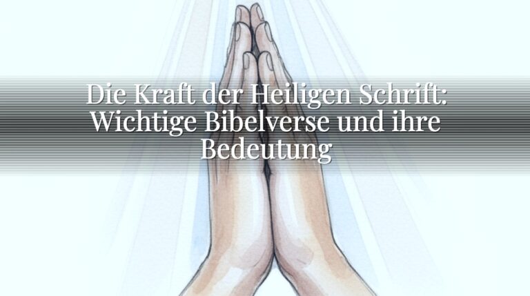 Die Kraft der Heiligen Schrift: Wichtige Bibelverse und ihre Bedeutung