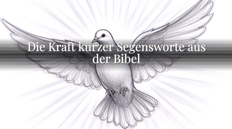 Die Kraft kurzer Segensworte aus der Bibel