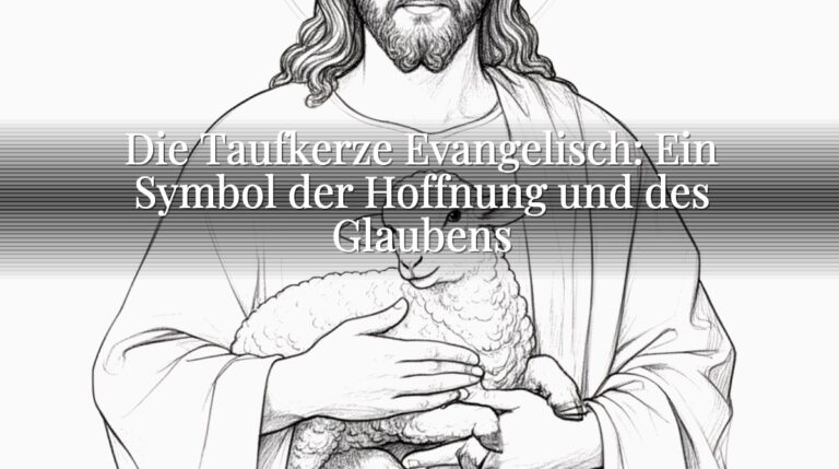 Die Taufkerze Evangelisch: Ein Symbol der Hoffnung und des Glaubens