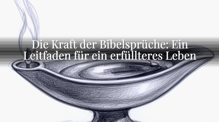 Die Kraft der Bibelsprüche: Ein Leitfaden für ein erfüllteres Leben