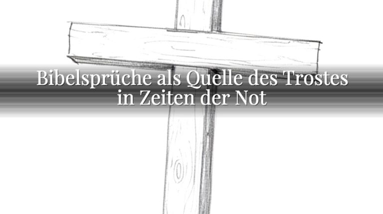 Bibelsprüche als Quelle des Trostes in Zeiten der Not Bibelsprüche als Quelle des Trostes in Zeiten der Not