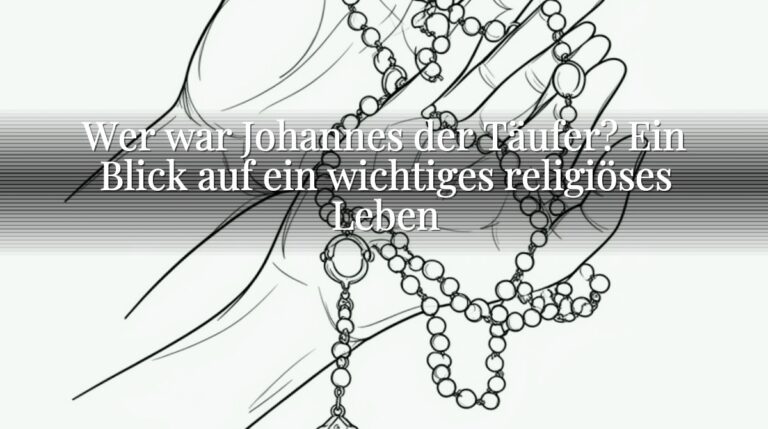 Wer war Johannes der Täufer? Ein Blick auf ein wichtiges religiöses Leben