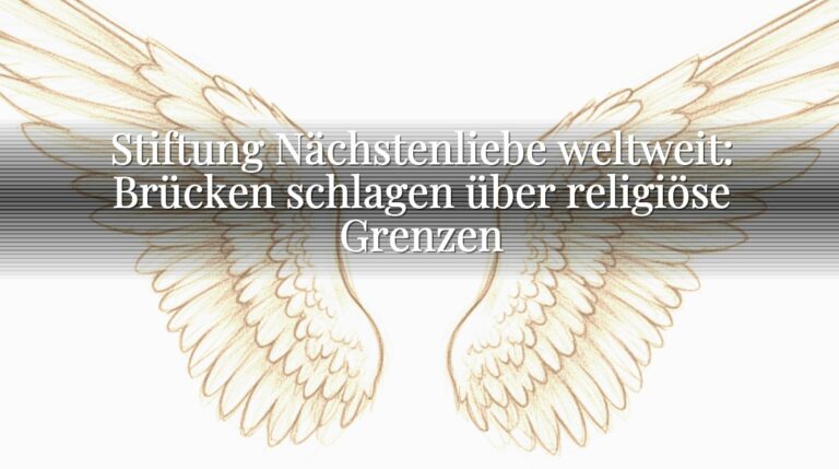 Stiftung Nächstenliebe weltweit: Brücken schlagen über religiöse Grenzen