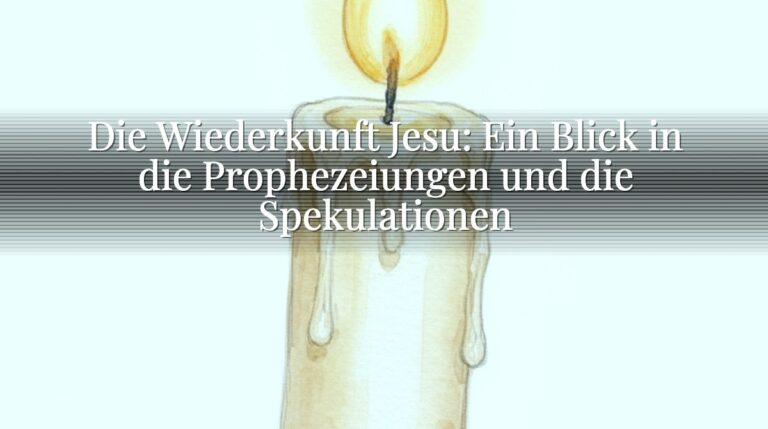 Die Wiederkunft Jesu: Ein Blick in die Prophezeiungen und die Spekulationen