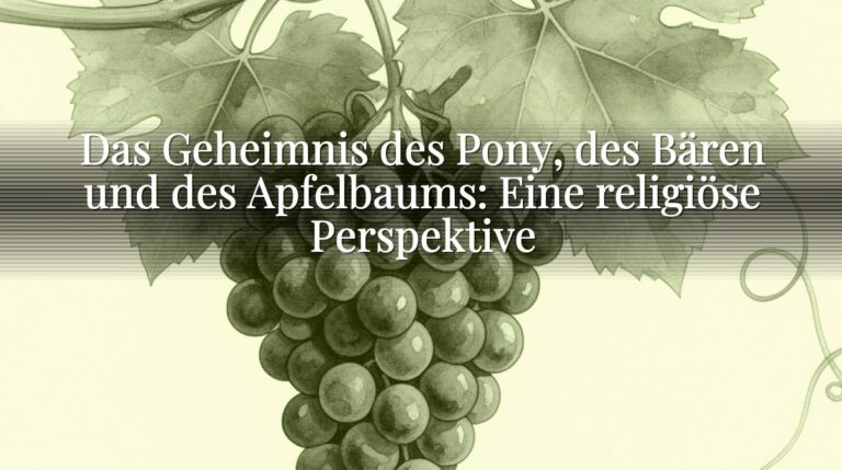 Das Geheimnis des Pony, des Bären und des Apfelbaums: Eine religiöse Perspektive Das Geheimnis des Pony, des Bären und des Apfelbaums: Eine religiöse Perspektive