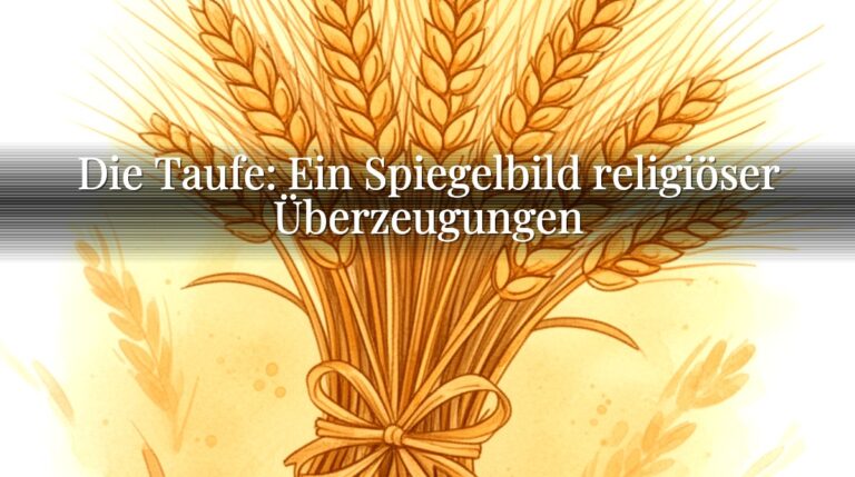 Die Taufe: Ein Spiegelbild religiöser Überzeugungen