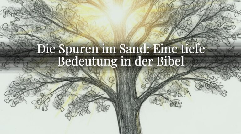 Die Spuren im Sand: Eine tiefe Bedeutung in der Bibel