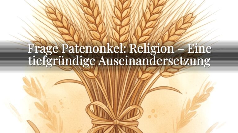 Frage Patenonkel: Religion – Eine tiefgründige Auseinandersetzung