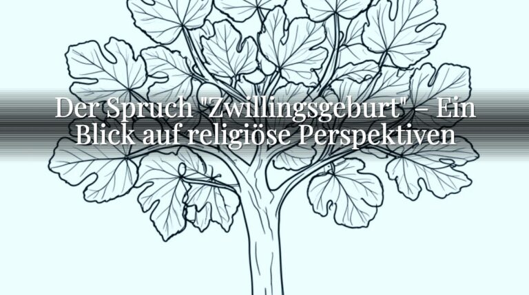 Der Spruch "Zwillingsgeburt" – Ein Blick auf religiöse Perspektiven Der Spruch "Zwillingsgeburt" – Ein Blick auf religiöse Perspektiven
