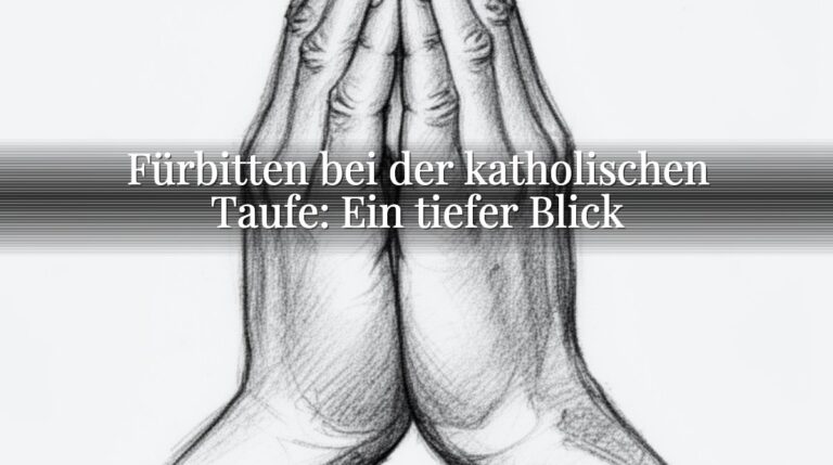 Fürbitten bei der katholischen Taufe: Ein tiefer Blick