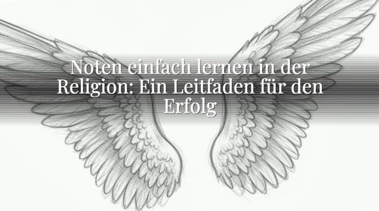 Noten einfach lernen in der Religion: Ein Leitfaden für den Erfolg