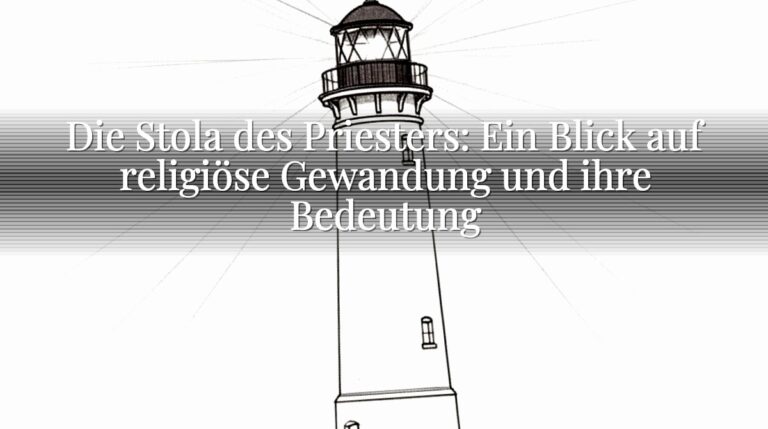 Die Stola des Priesters: Ein Blick auf religiöse Gewandung und ihre Bedeutung