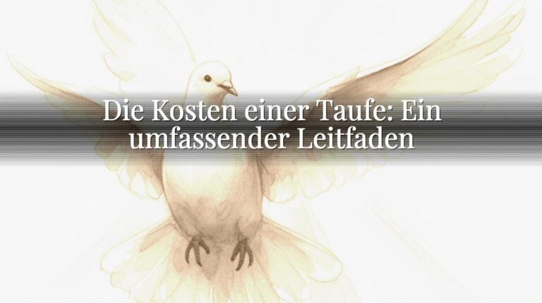 Die Kosten einer Taufe: Ein umfassender Leitfaden