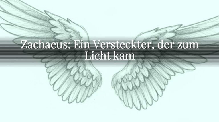 Zachaeus: Ein Versteckter, der zum Licht kam
