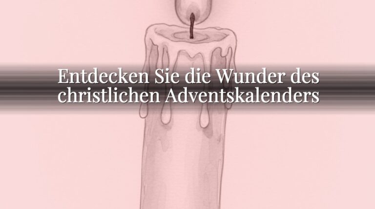 Entdecken Sie die Wunder des christlichen Adventskalenders Entdecken Sie die Wunder des christlichen Adventskalenders