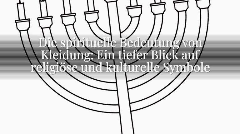 Die spirituelle Bedeutung von Kleidung: Ein tiefer Blick auf religiöse und kulturelle Symbole